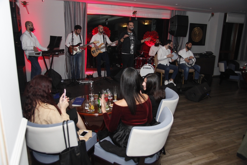 Charbel Khalil and the band at Burj on Bay 